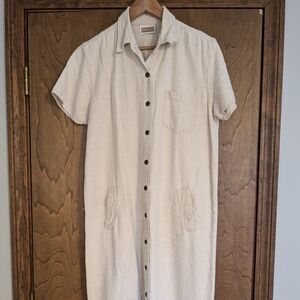 Erika & Co Medium beige linen dress